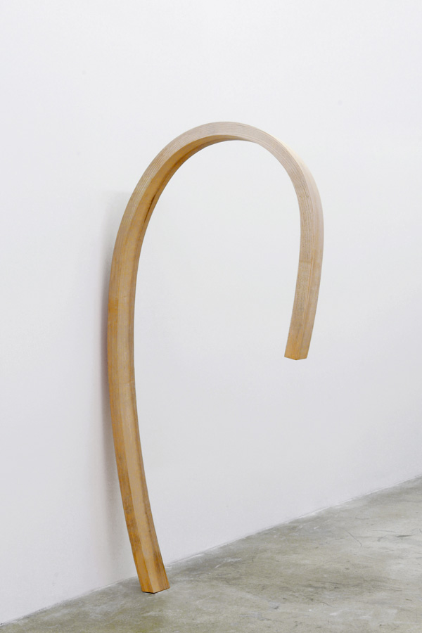 Wood Sculpture by Martin Oppel. Ash Wood. 58 x 27 x 4 inches.